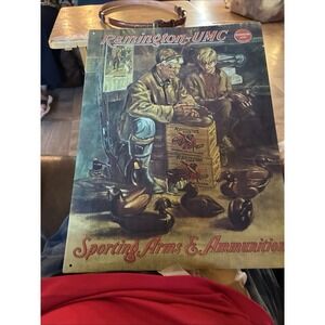 ~VTG.~ "REMINGTON-UMC DECOY" METAL ADVERTISING SIGN 13" X 17" 1990